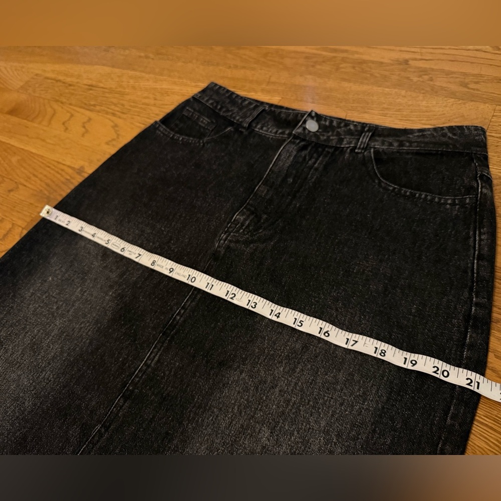 Black Denim Maxi Skirt - Picture 6 of 9